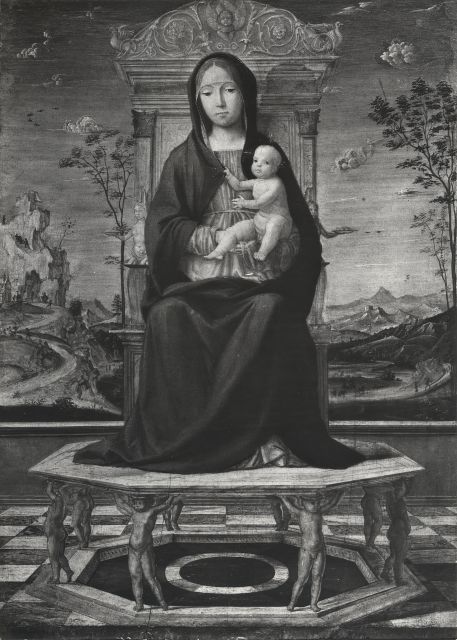 Brunel — Bianchi Ferrari Francesco - sec. XV/ XVI - Madonna con Bambino in trono — insieme